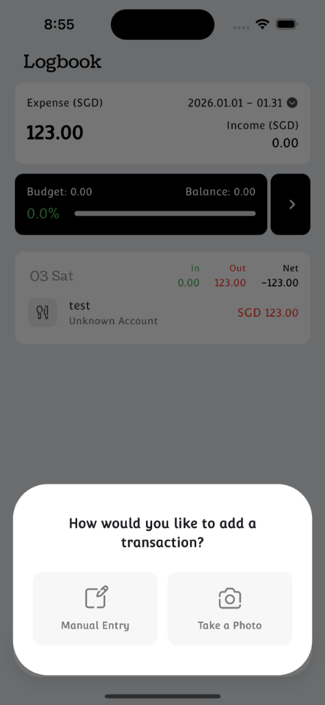 Transaction Modal